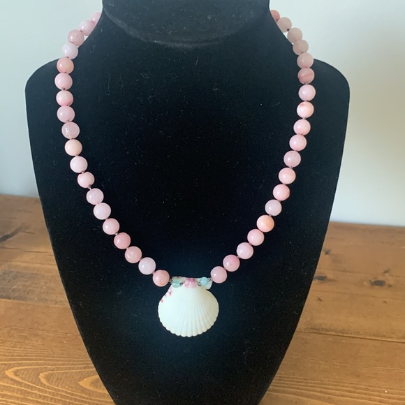 Shell and bead necklace handmade - Picture 2 of 11